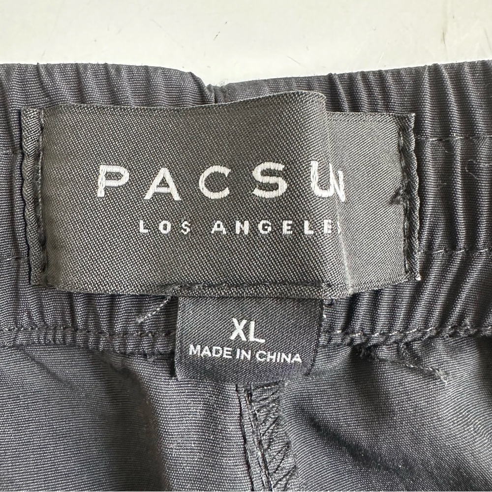 PacSun Nylon Track Pants Joggers Black XL Striped 80s 90s Active Party Dance - Picture 8 of 10
